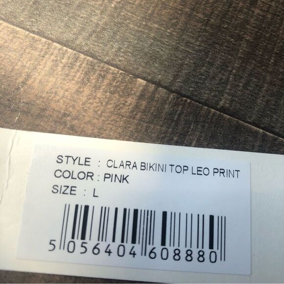 Alexandra Miro Clara Bikini Top Leo Print Pink - Picture 5 of 5